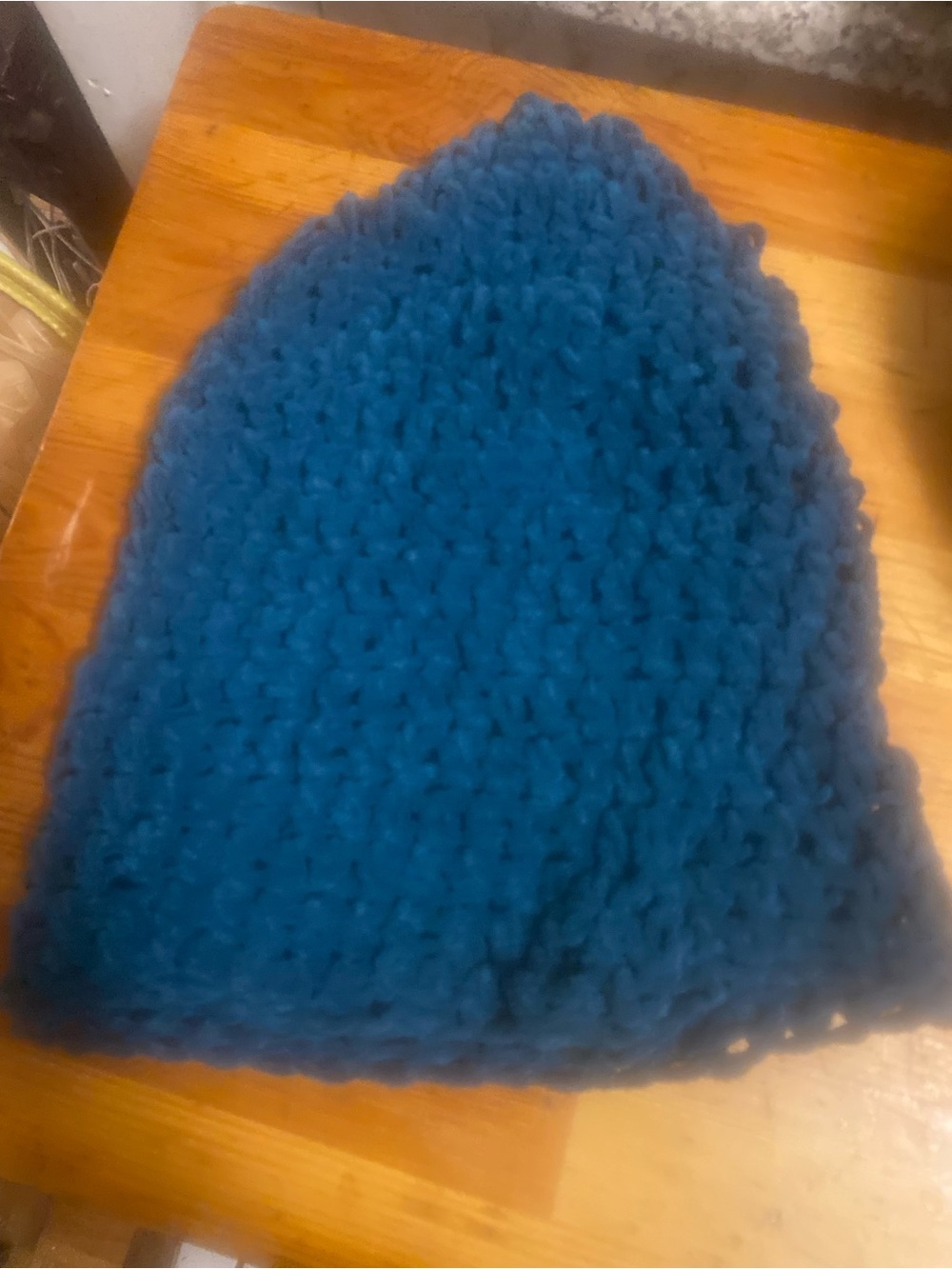 Kids Blue Knit Beanie Hat - Brand Unspecified